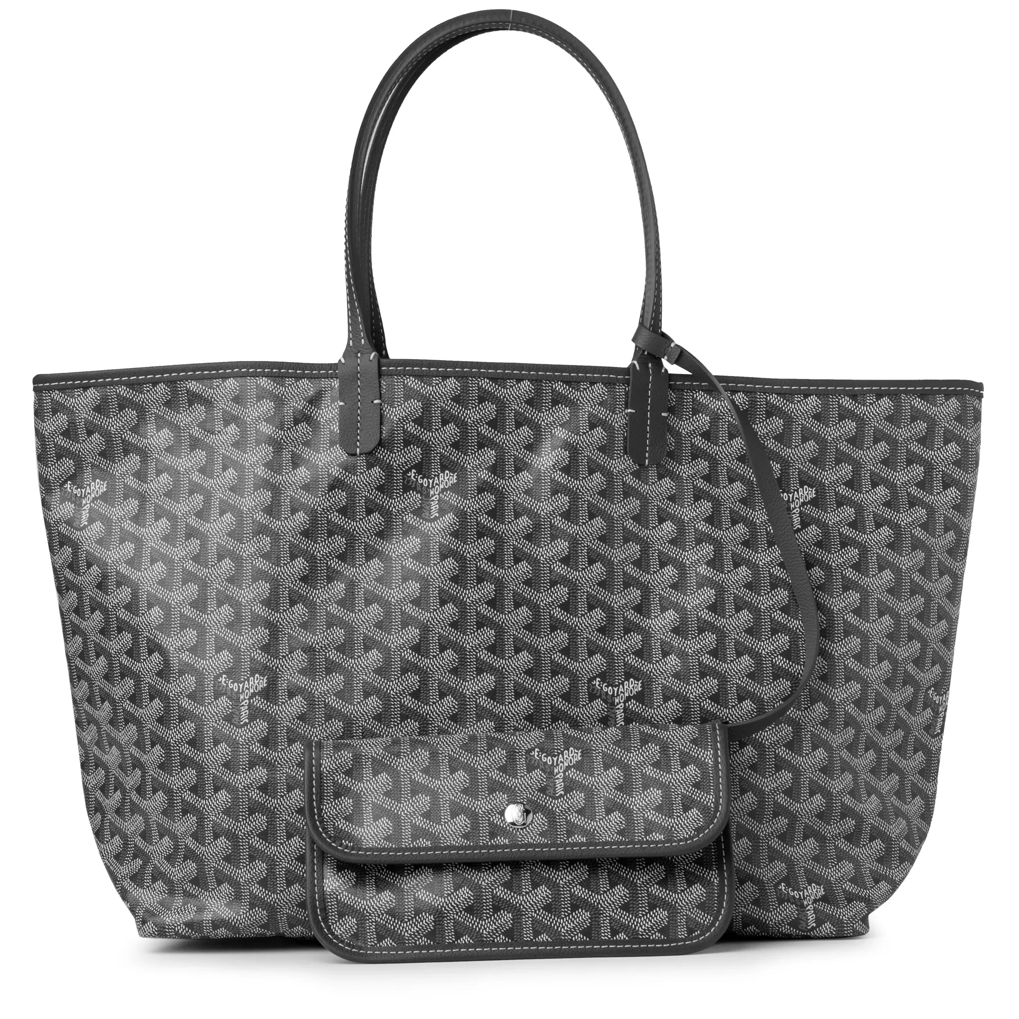 Fronr view of Goyard Saint Louis PM Tote Bag Grey